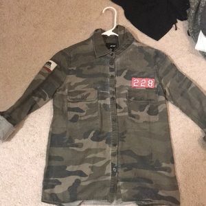 Camo Button Up